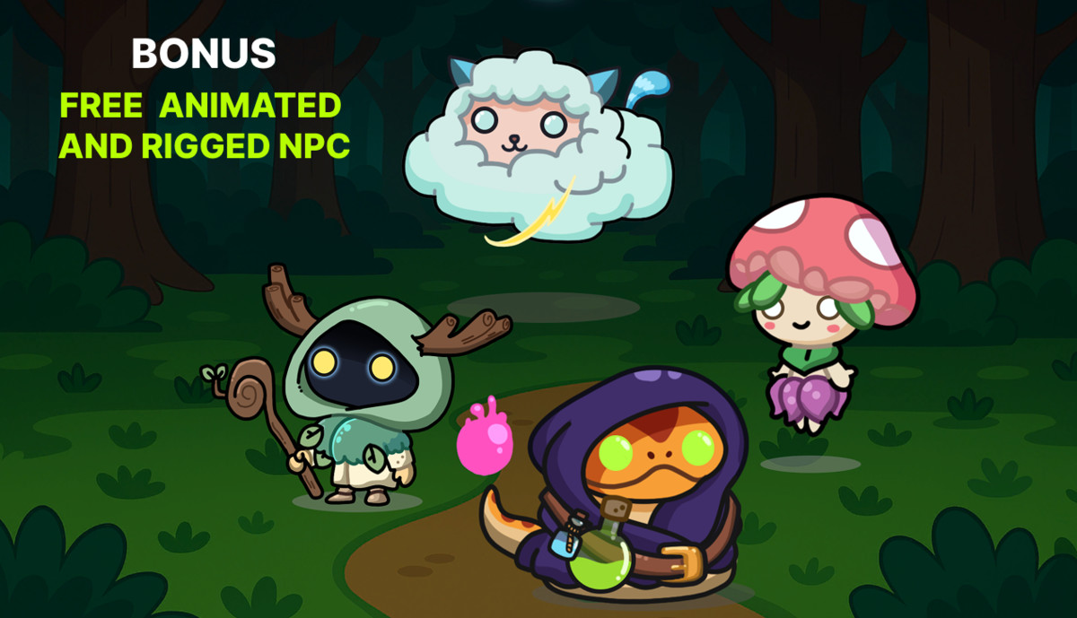 High-Quality Spine 2D Elemental Pet Pack – 23 Cute Rigged Characters