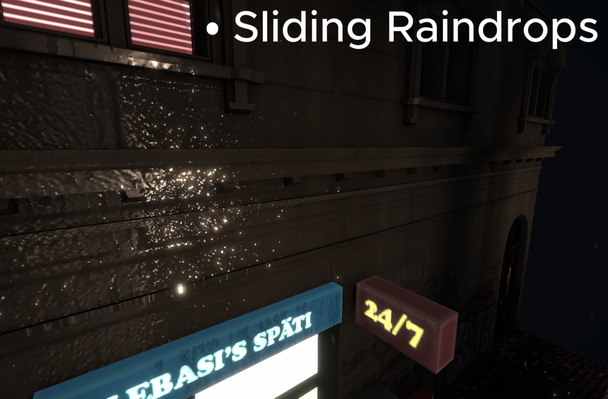 Dynamic Rain & Wetness System: Rivulets, Ripples, Interaction [URP]