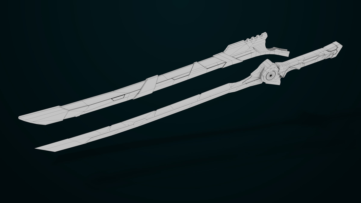 Sci Fi Sword 10 Red URP HDRP Textures