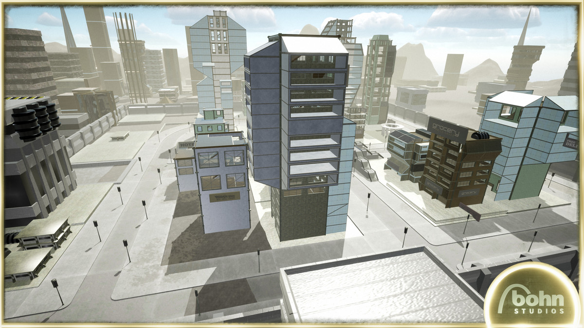 OWA Tech District 02 - City Building Kit: Sci-Fi, Cyberpunk, Modern, Futuristic