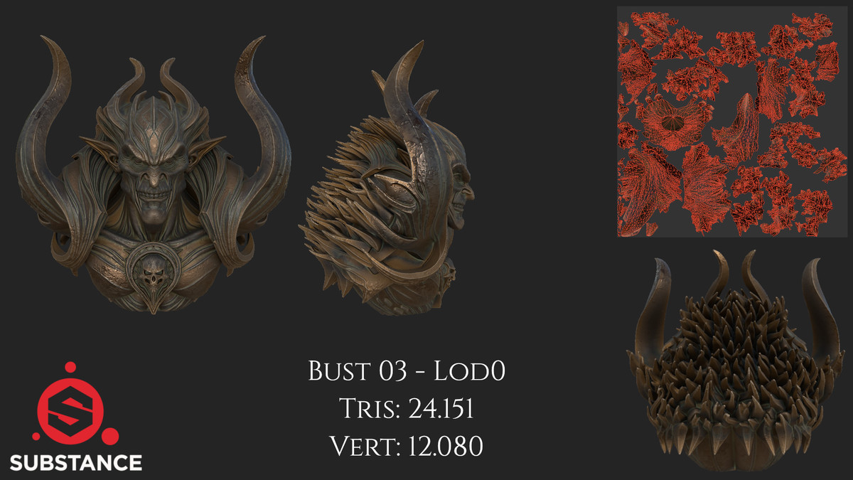 7 Dark Fantasy Statue Busts