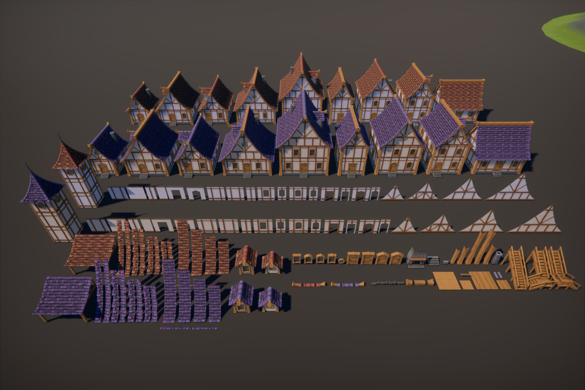 Stylized Medieval Village