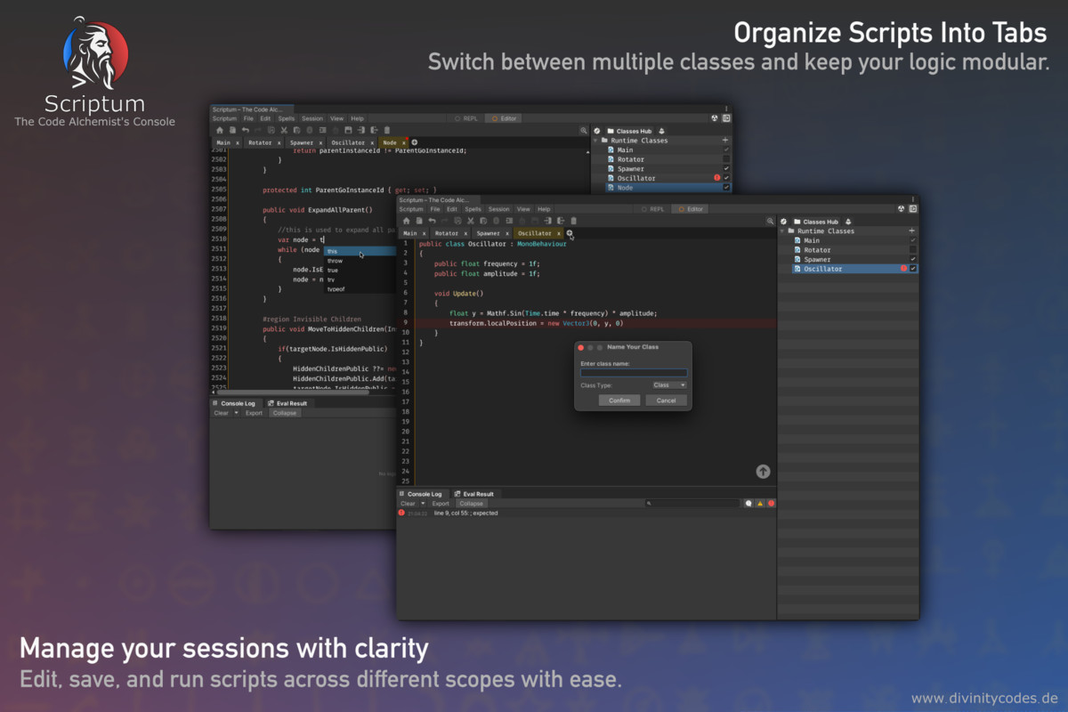 Scriptum - The Code Alchemist's Console