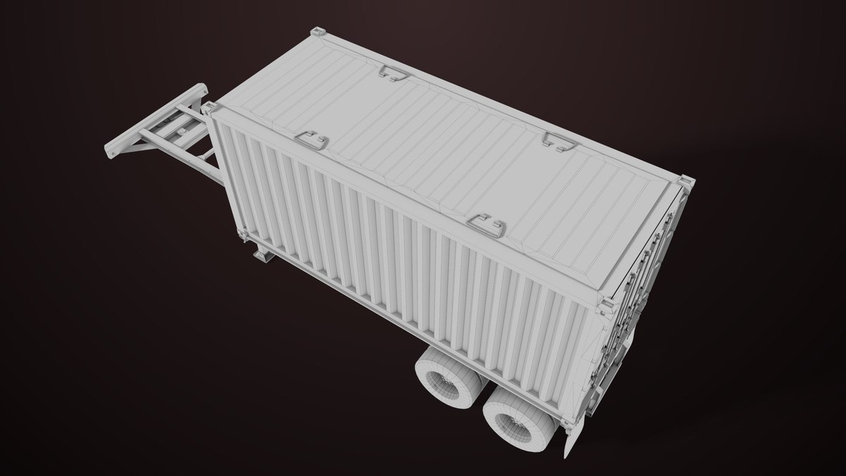 Container Carrier Trailer 03 URP HDRP Textures