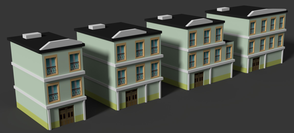 Low Poly Buildings Paris