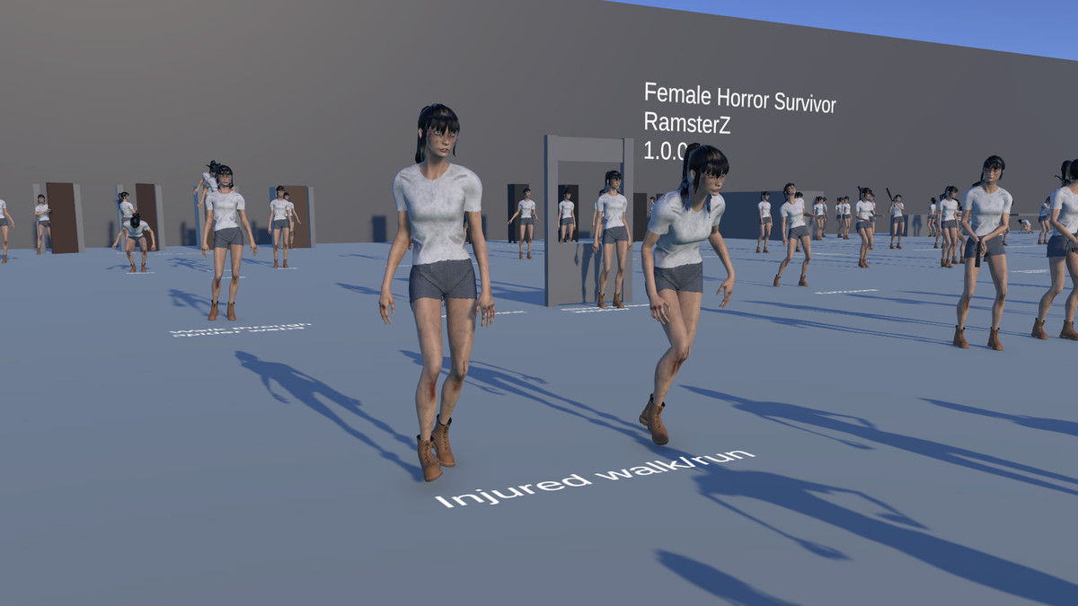 Female Horror Survivor Animations