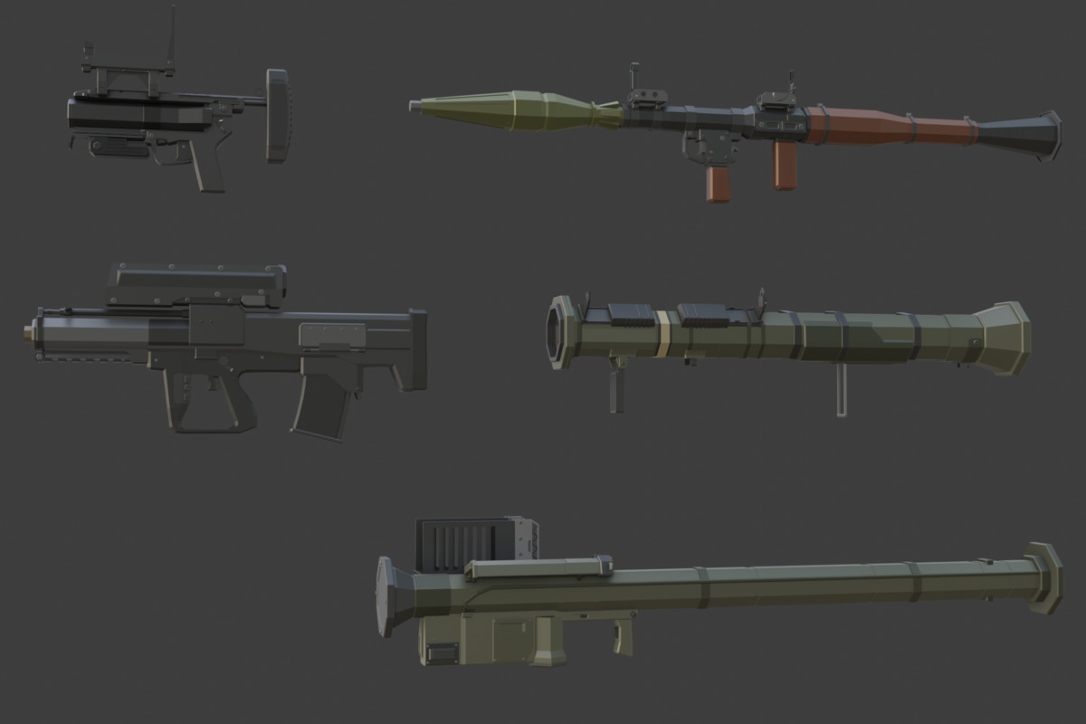 Low Poly Weapon Bundle Pack 3