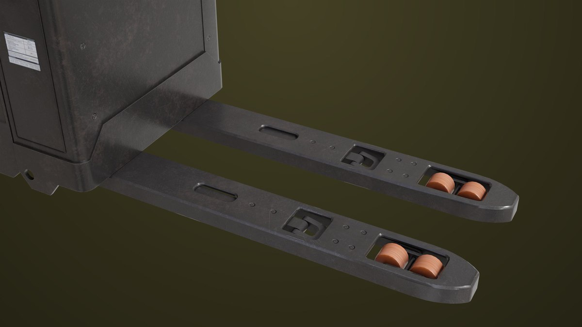 Forklift with Pallet 01 Yellow URP HDRP Textures