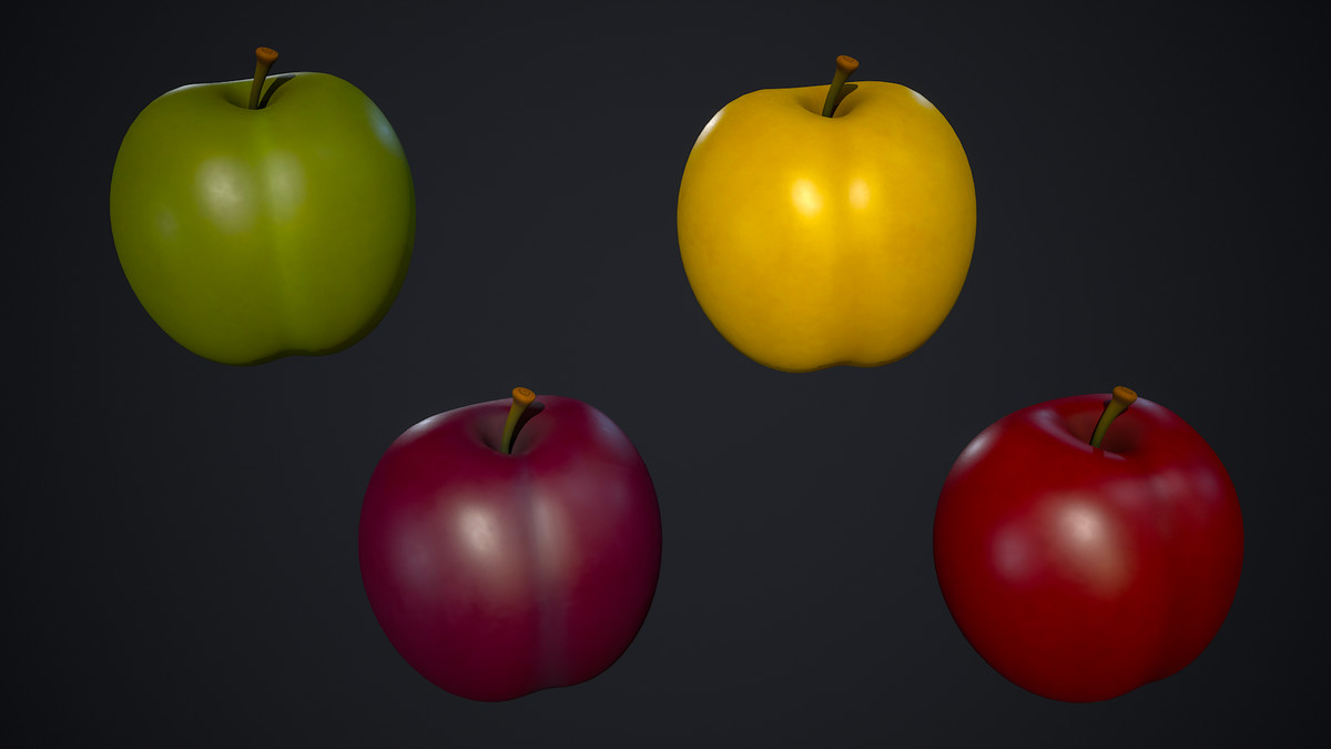 Stylized Fruit Pack – Market & Food Props – Game Ready