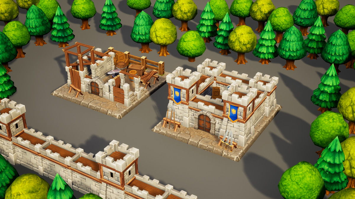 Toon RTS Environment Humans