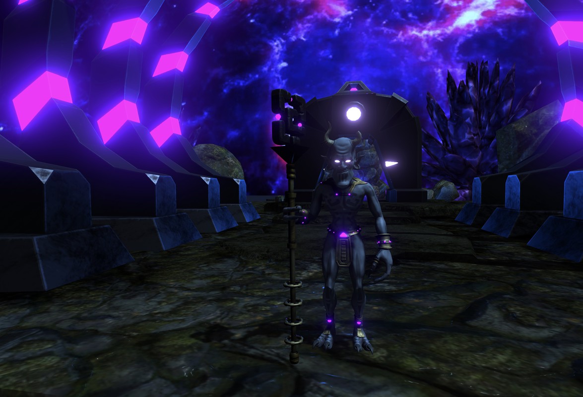 Alien Warrior Guard with Staff