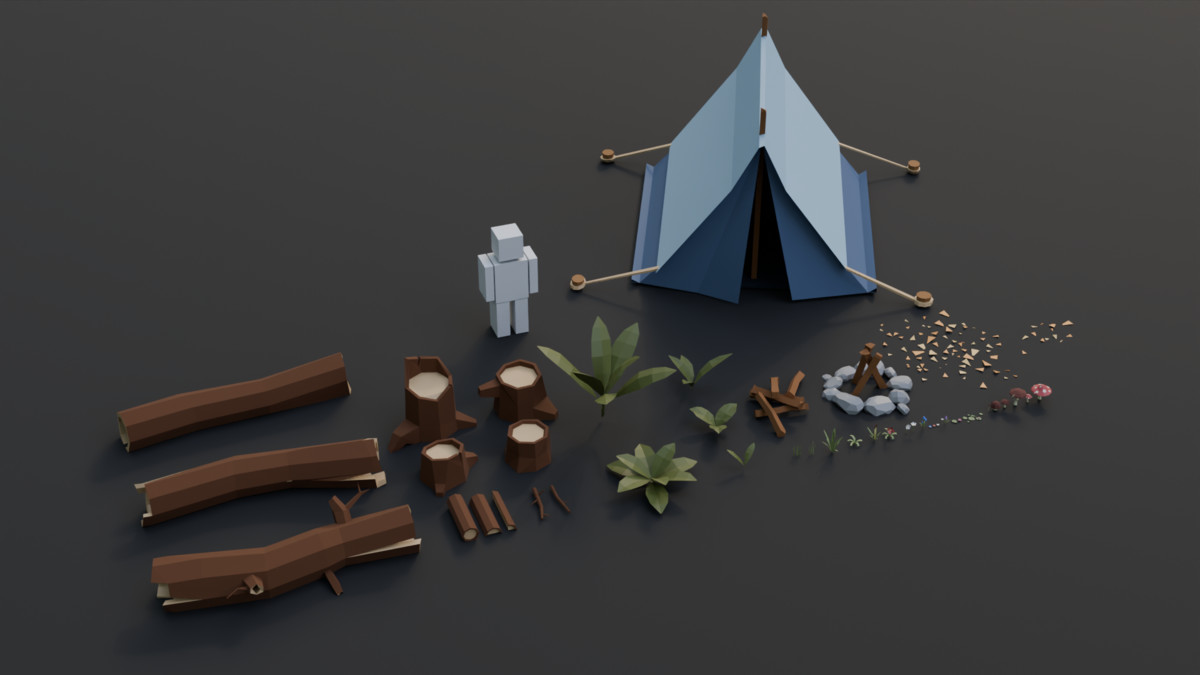 Low Poly Nature Pack -assets model