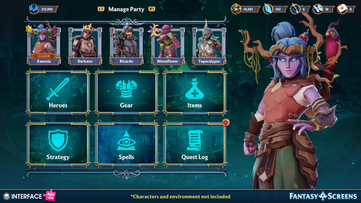 Fantasy Screens Add-On - Synty INTERFACE - GUI