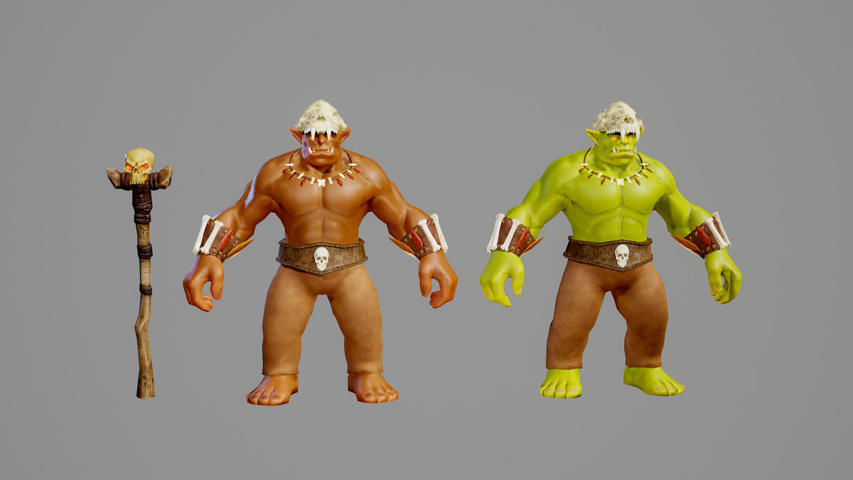 Orc shaman modular character