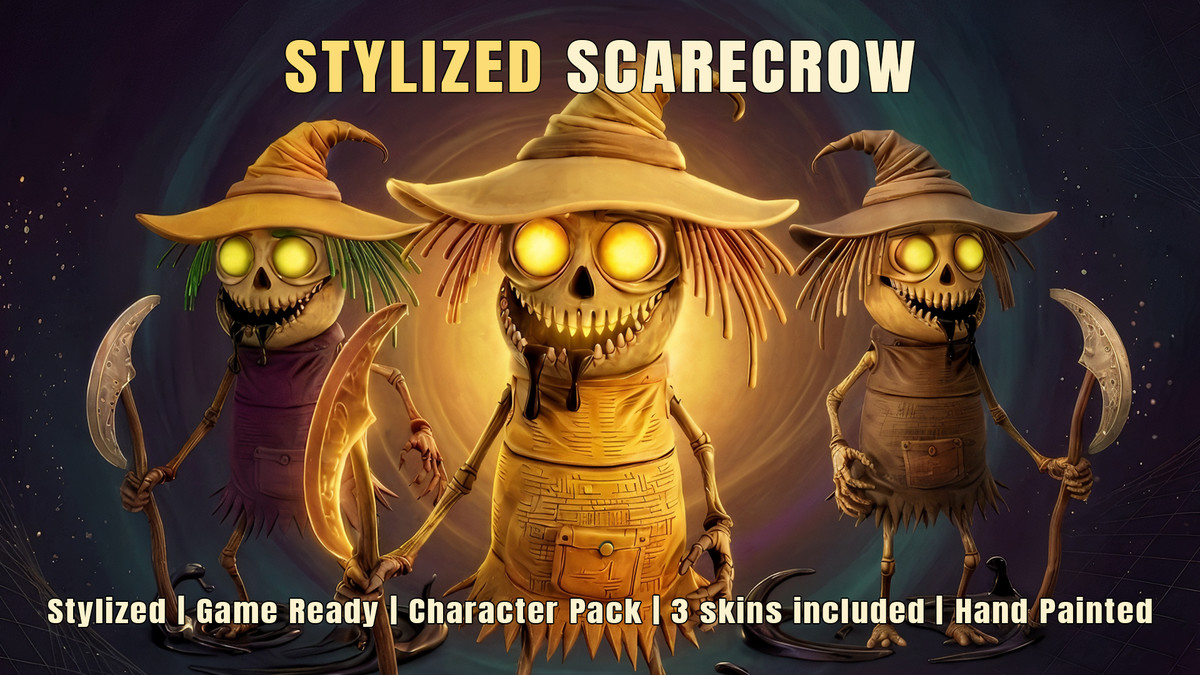 Nightmare Harvest Monsters 1 – Stylized Character Pack (5 Characters, 15 Skins)