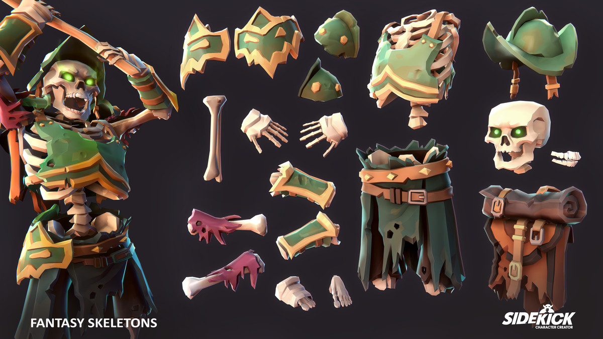 Fantasy Skeletons – Sidekick Modular Characters by Synty
