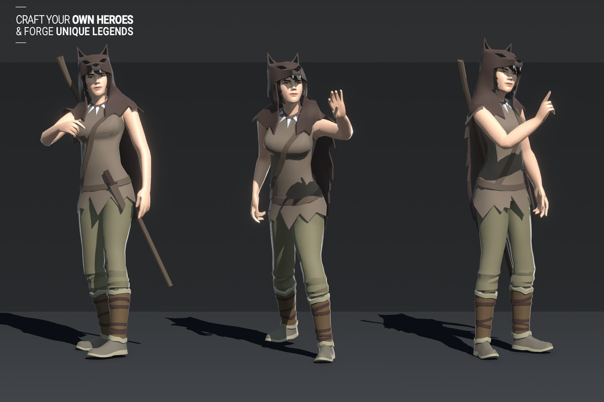 Polyquest Heroes: Warrior I Huntress