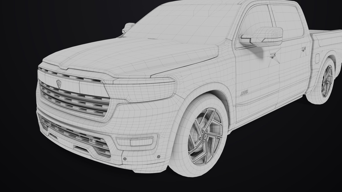 Pickup Truck 03 Grey and White URP HDRP Textures