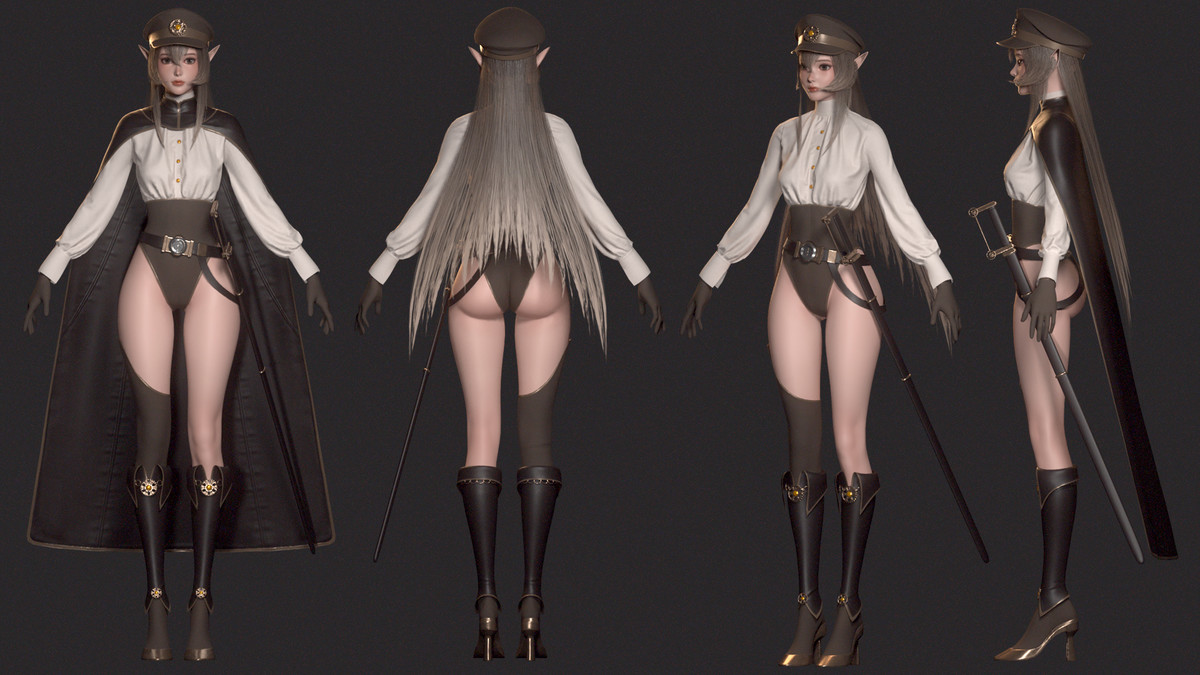 Lyanna - Steampunk Commander Elf Girl