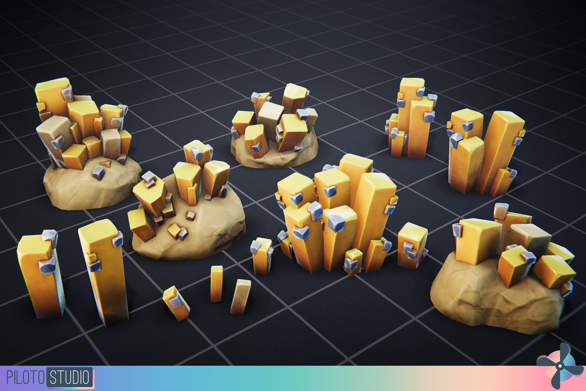 Stylized Crystals and Gems Megapack