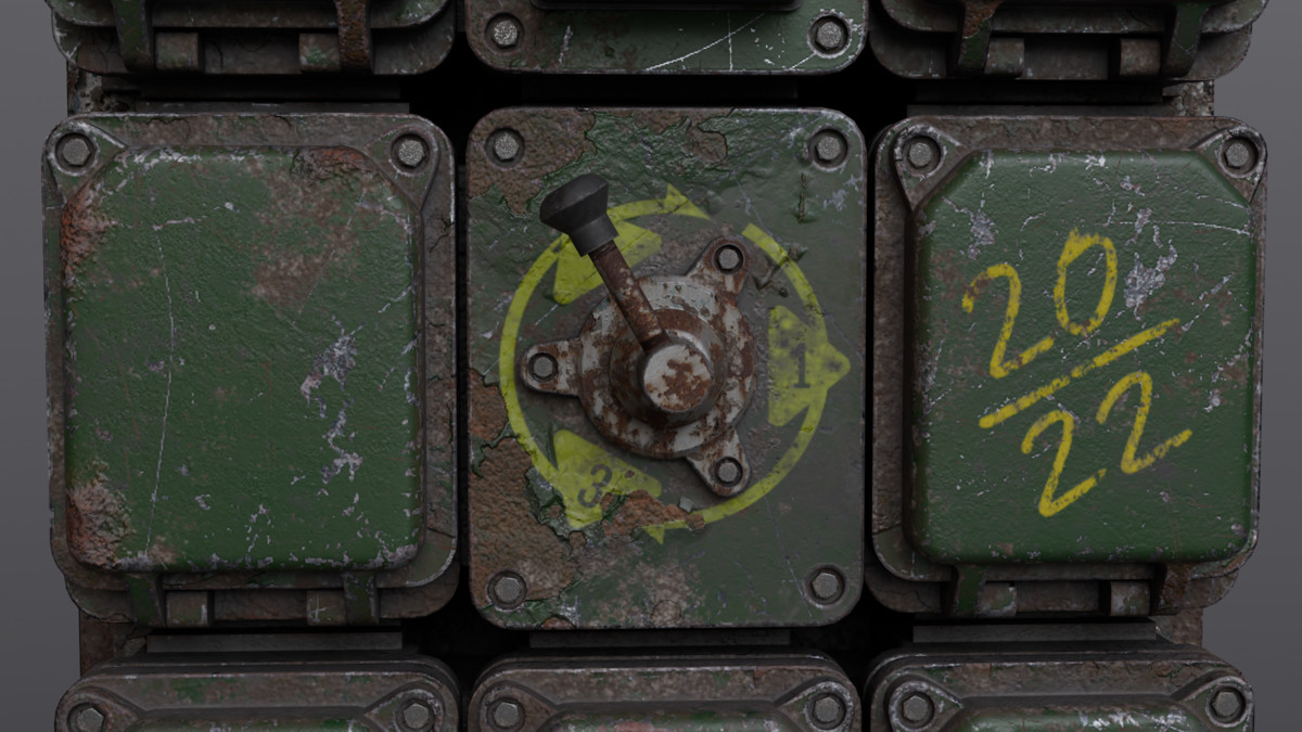 Industrial Power Control Panel – Game‑Ready