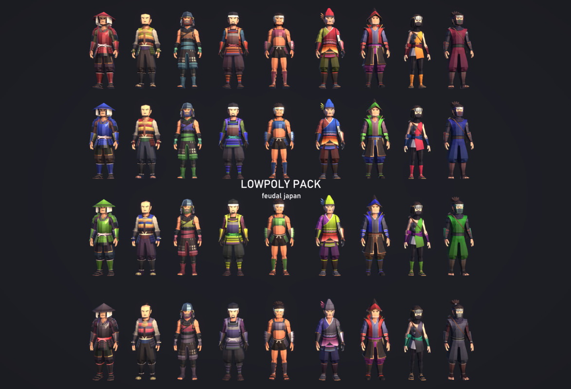 LowpolyPack_Feudal Japan