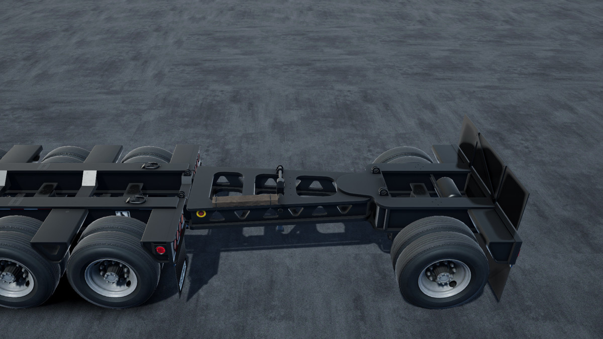 80s Cabover Truck with lowboy trailer