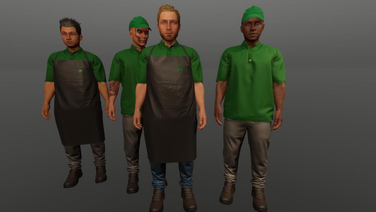 Man shop staff seller