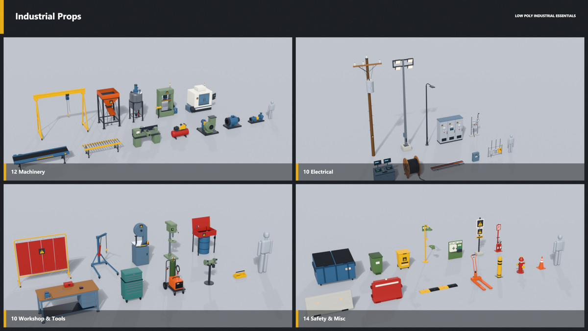 Low Poly Industrial Environment Pack