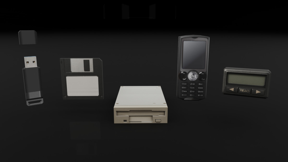 Retro Electronics Pack – 24 Vintage Props (Lowpoly / PSX Ready)