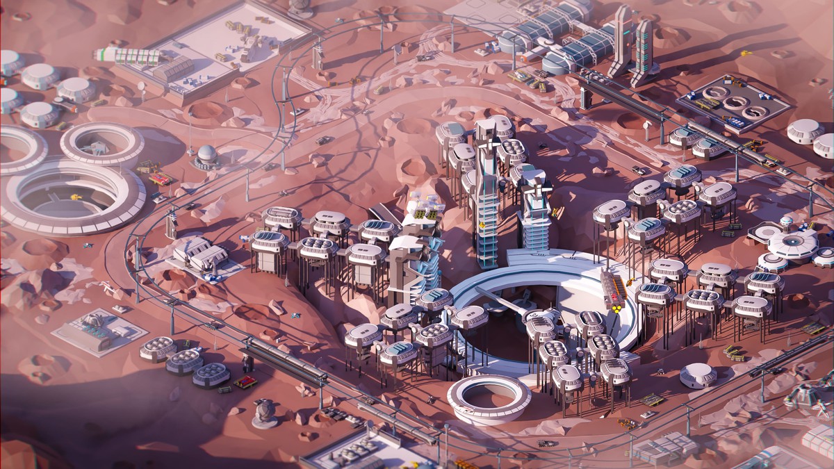 Mars Spaceport - Low Poly 3D Models Pack