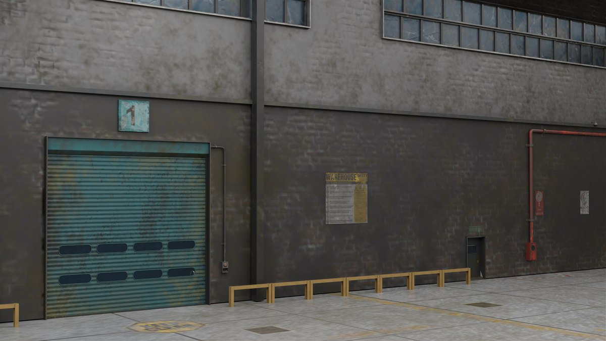 Old Abandoned Warehouse Interior And Exterior URP HDRP Textures