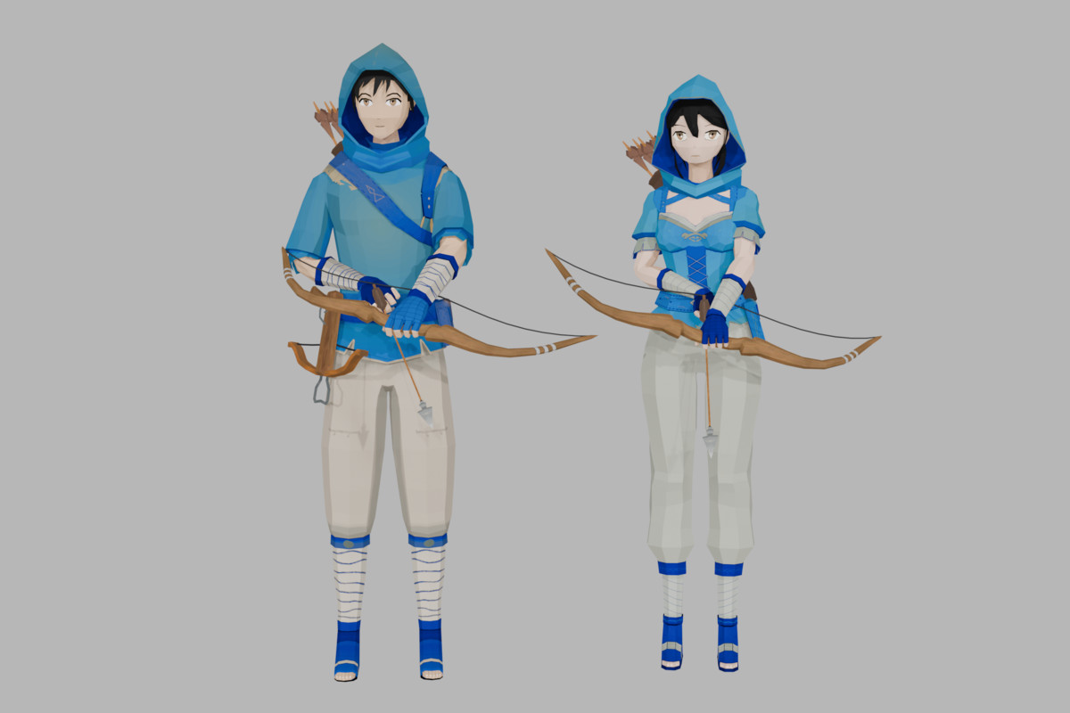 Stylized Archers Pack - Low Poly Characters, Animations, Weapons
