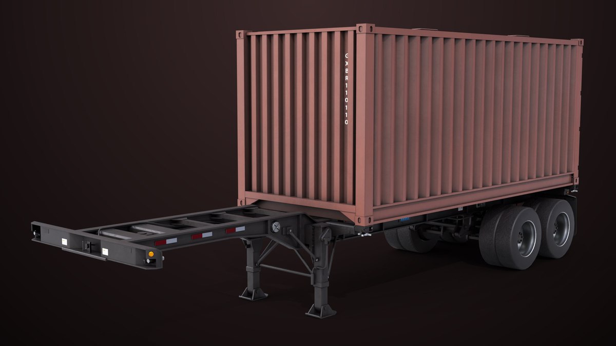 Container Carrier Trailer 03 URP HDRP Textures