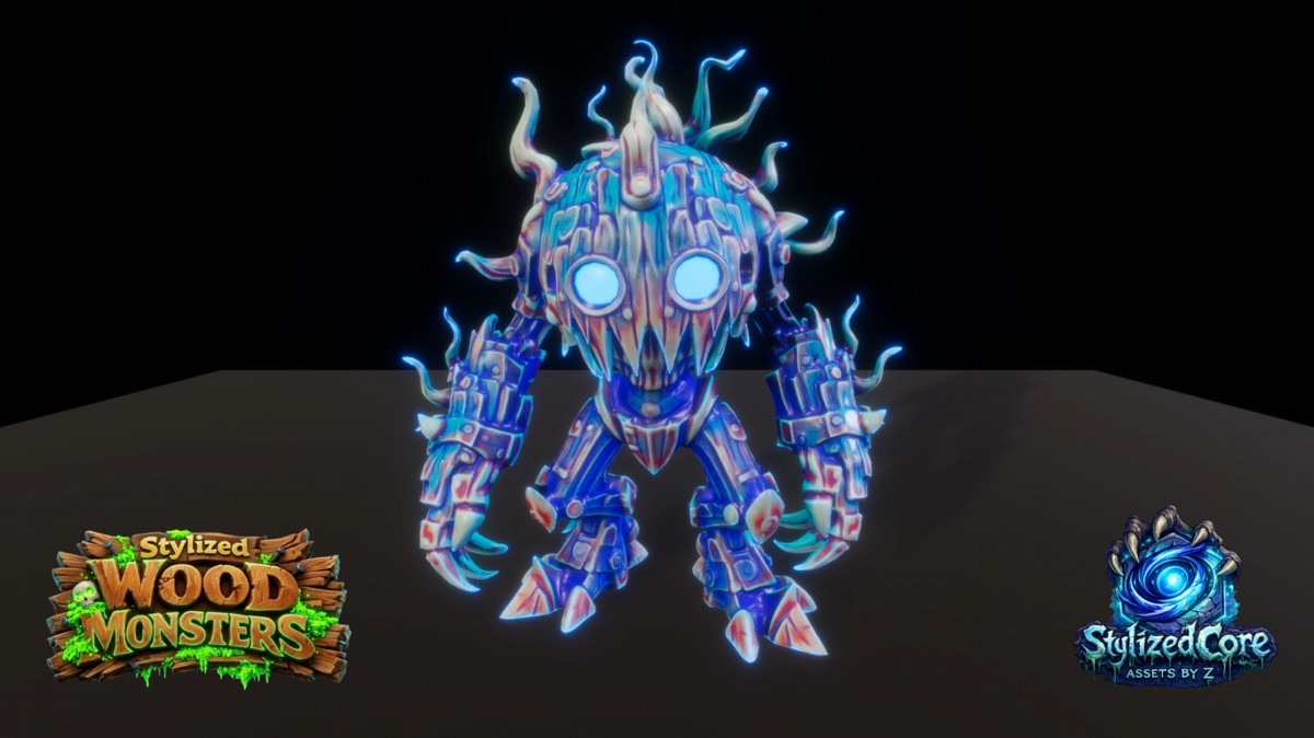 Wood Monsters Pack 2 – 4 Stylized Animated Creatures (LOD + Skins)