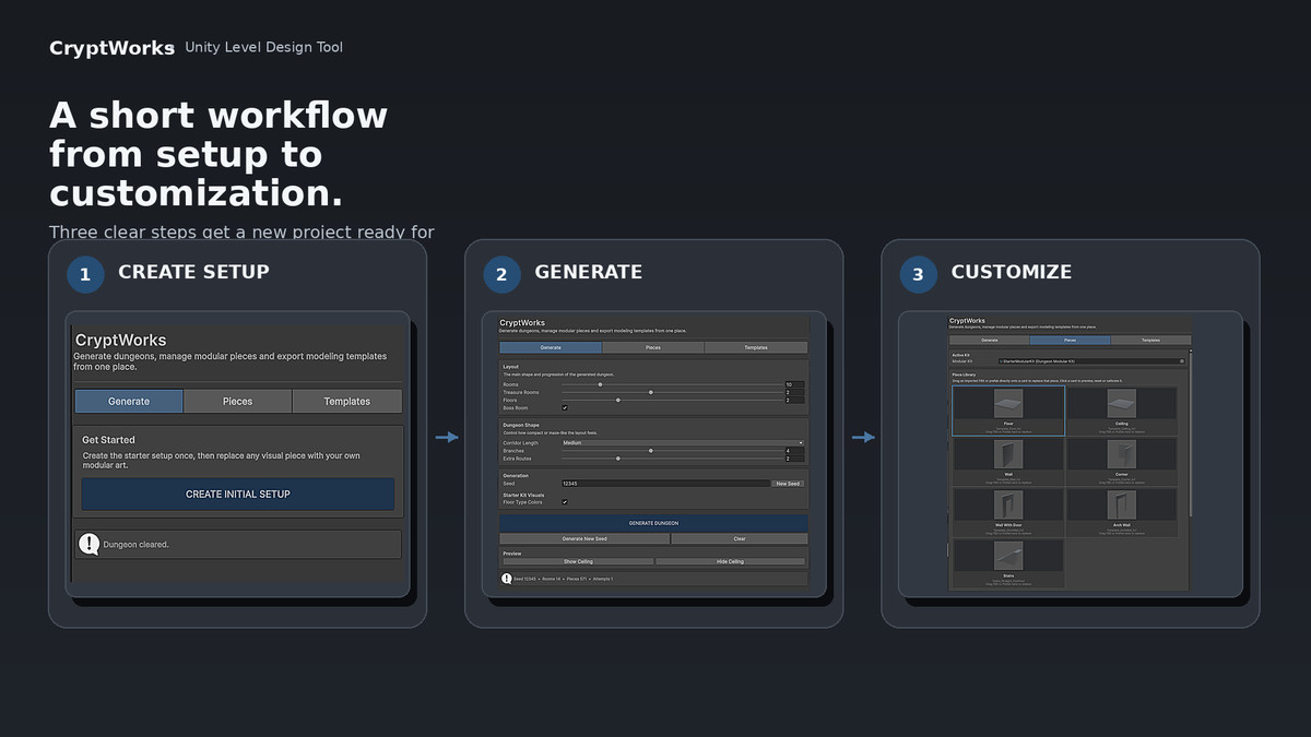 CryptWorks — Modular Dungeon Builder