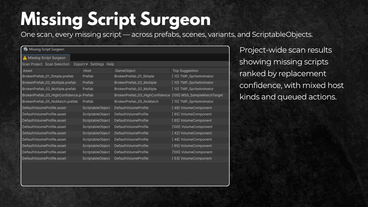 Missing Script Surgeon
