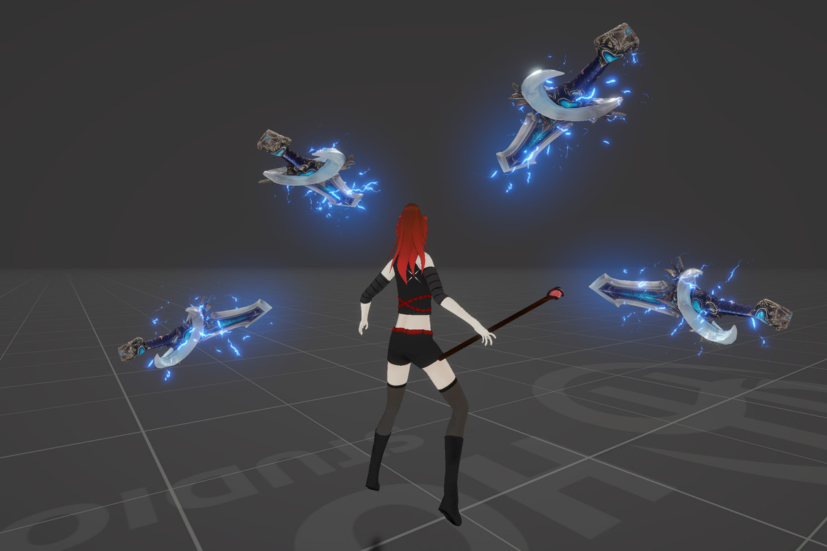 Character following orbs system