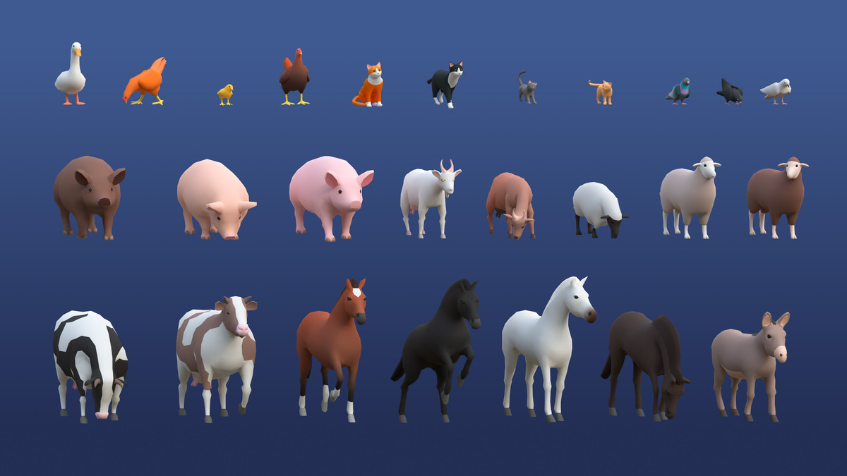 Animals - Low Poly 3D Models Pack