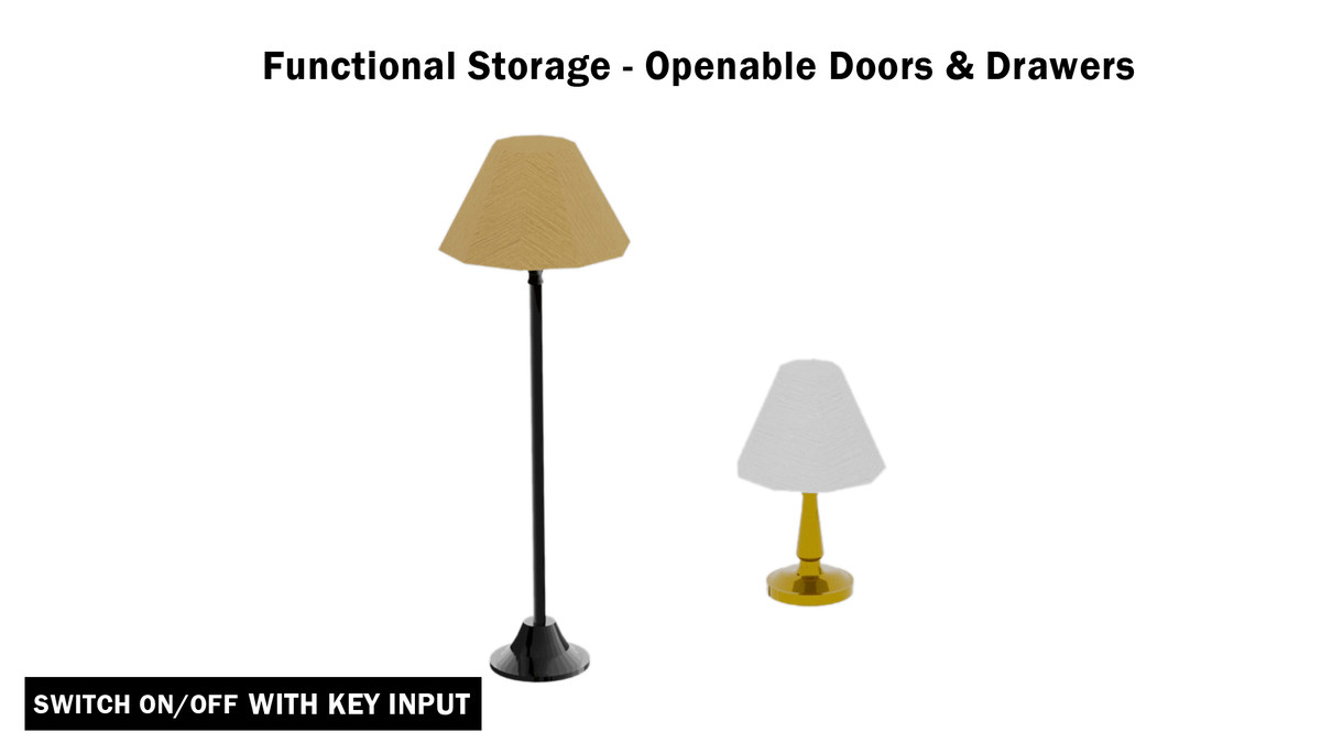 Low Poly Furniture & Interactive Props Pack