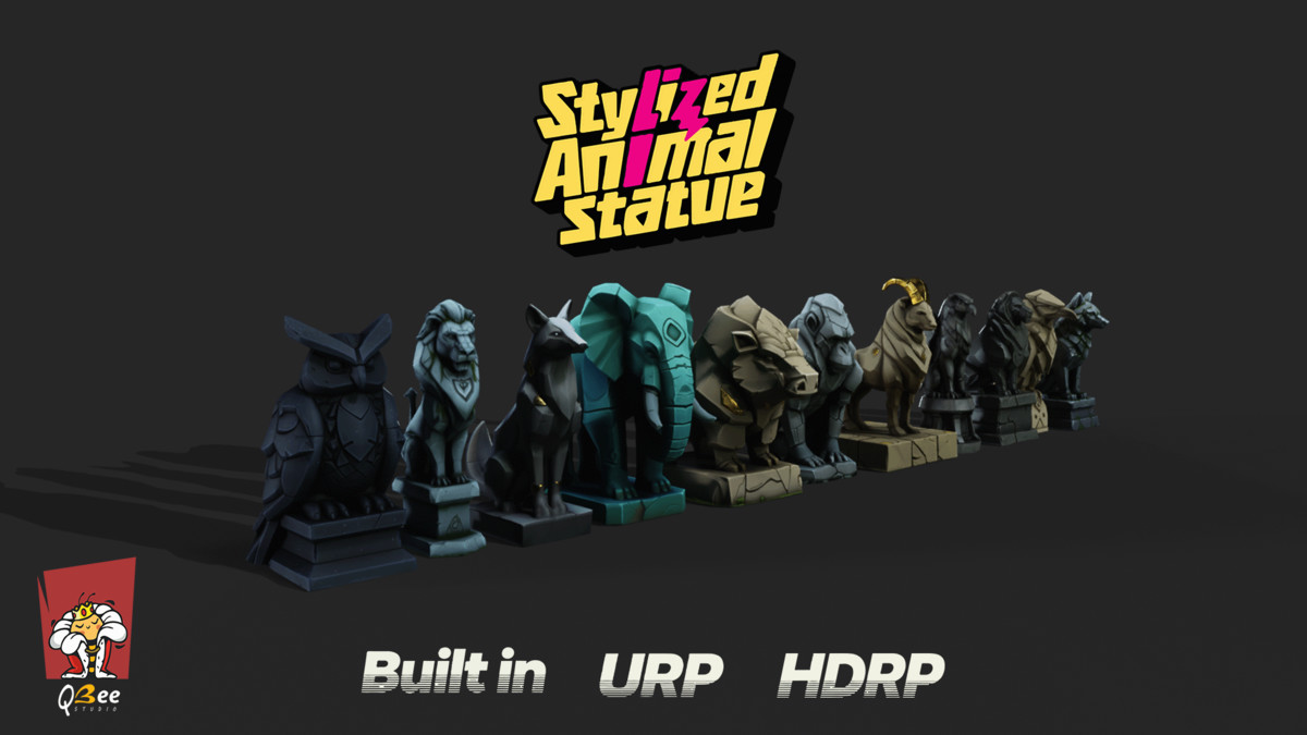 Animal Stylized Statue (Pack-01)