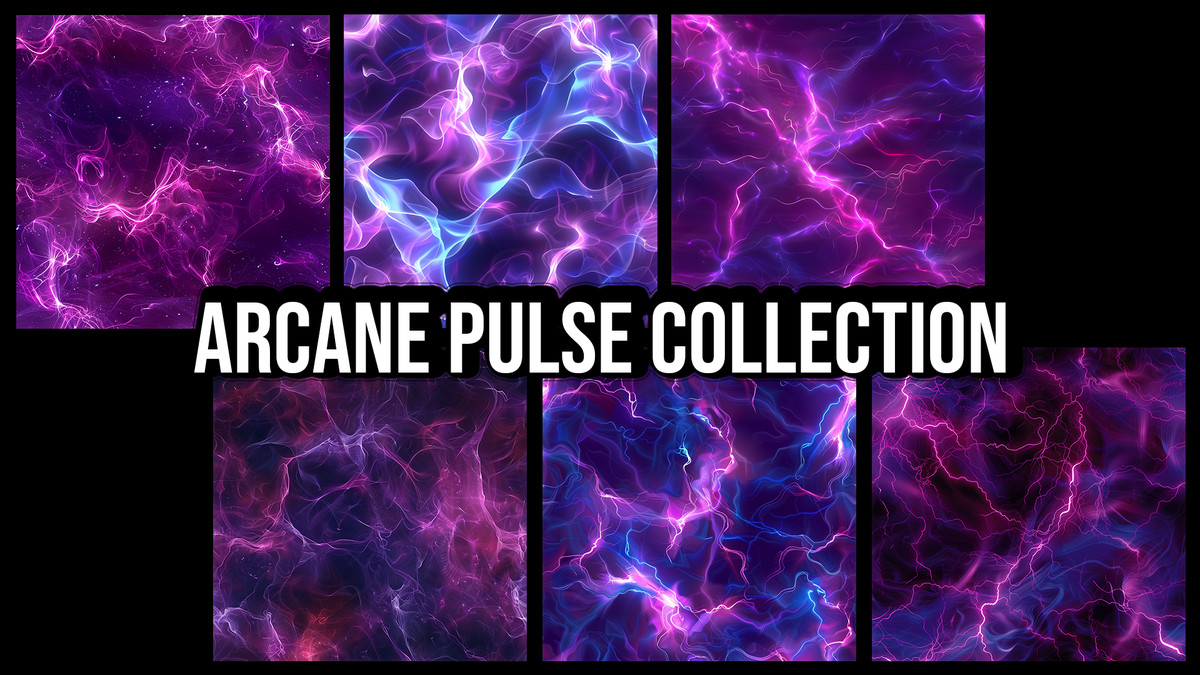 Magic Energy Seamless Textures – Full Pack (30 Textures, PBR + Emission)