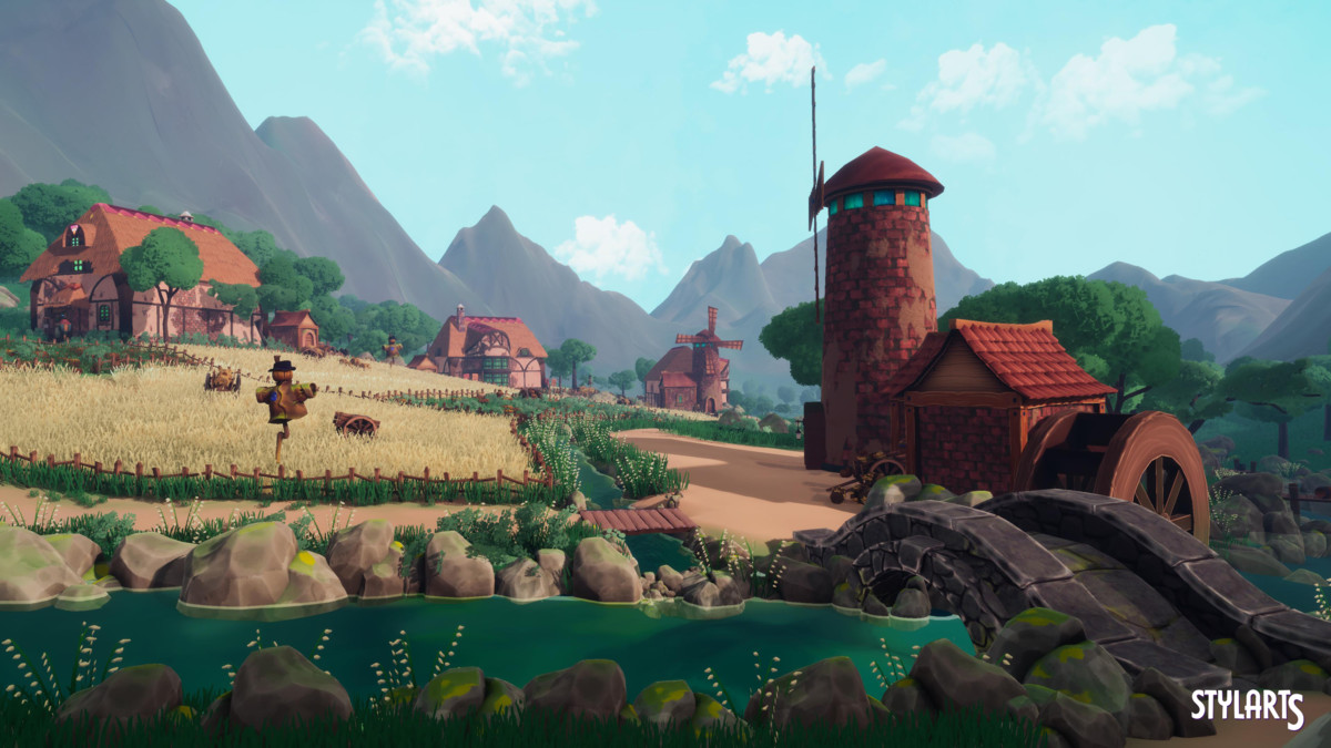 Stylized Windmill Valley Environment