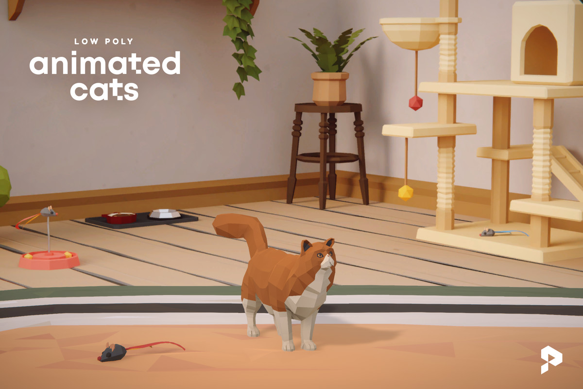 Low Poly Animated Cats