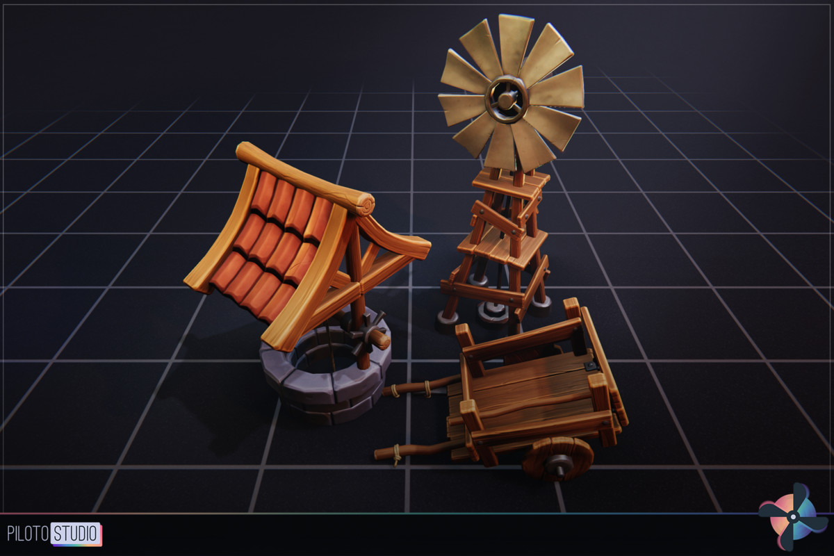 Mega Stylized PBR Environment Pack +500 Assets - Modular Houses, Water Shader