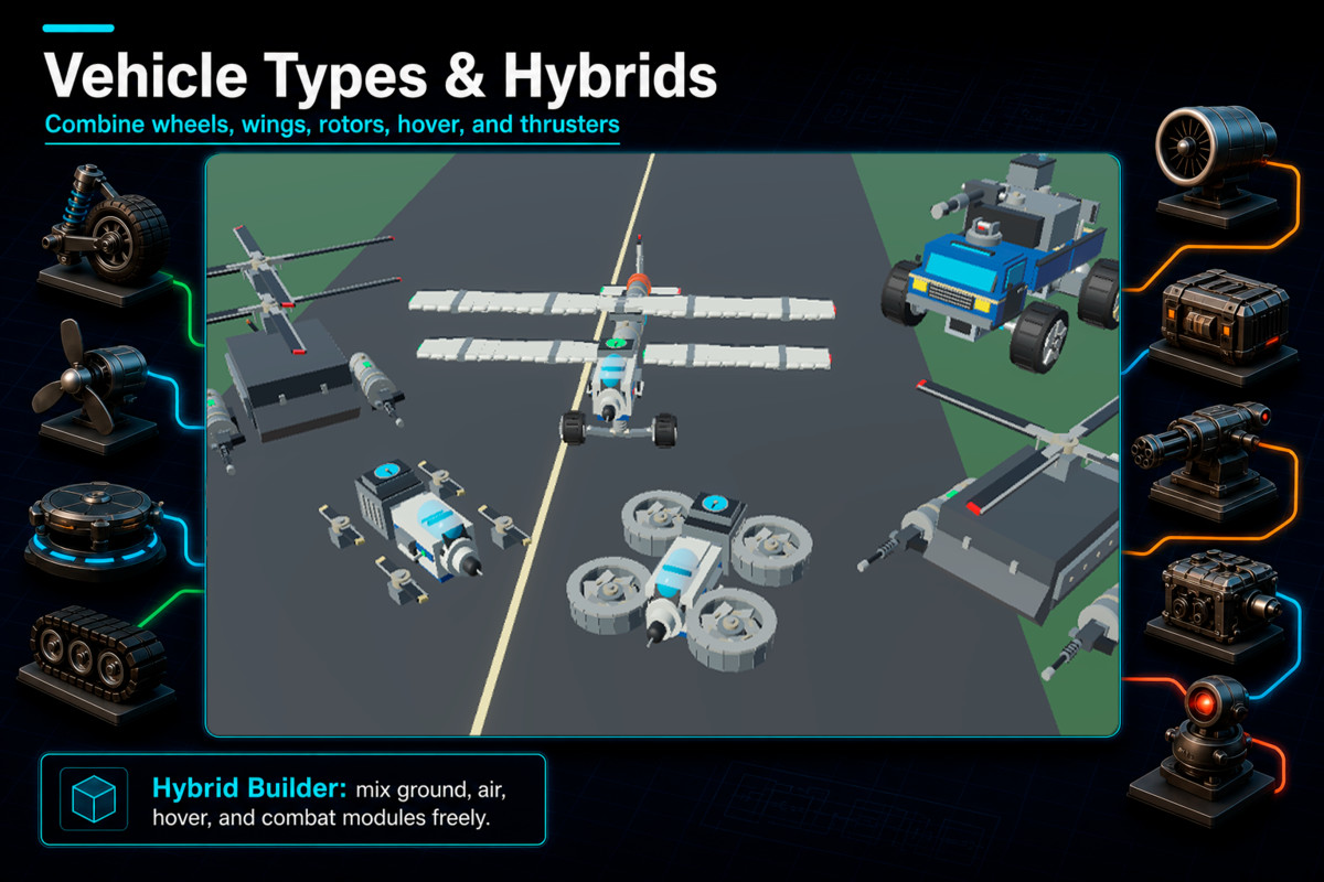 Modular Vehicle System: Vehicle Builder & Physics Toolkit