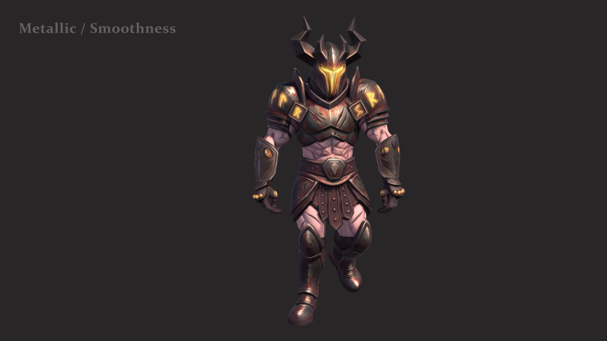 Stylized Infernal Warrior - Humanoid Low Poly