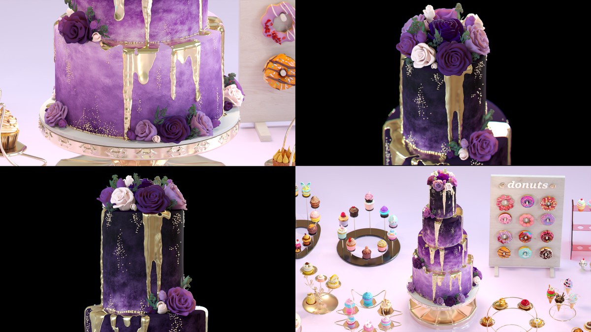 Sweet Dessert Asset Pack (Donuts, Cupcakes, Cake, Ice Cream, Candy)