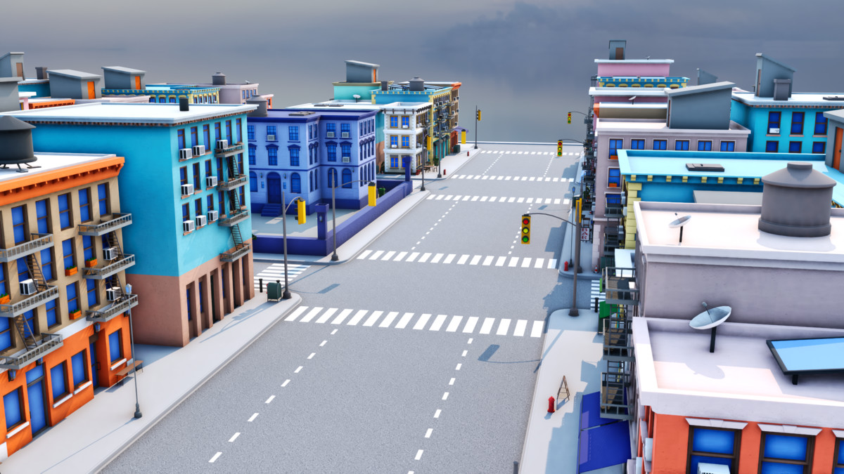 Modular Stylized Cartoon City Pack [Desktop & Mobile]