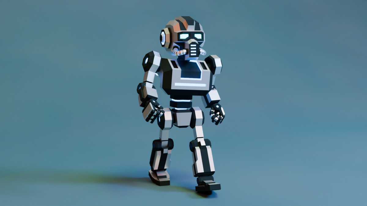 X-25.1 Sci‑Fi Robot Low‑Poly Stylized